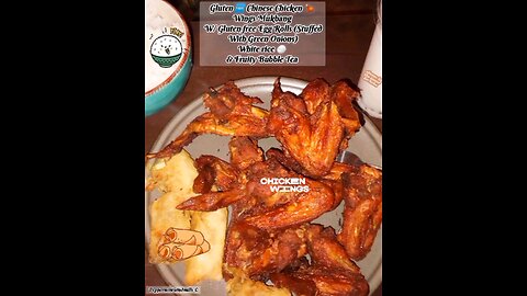 ASMR||• CHICKEN WINGS 🍗, WHITE RICE 🍚, BUBBLE TEA 🧋 (Homemade Chinese Food)