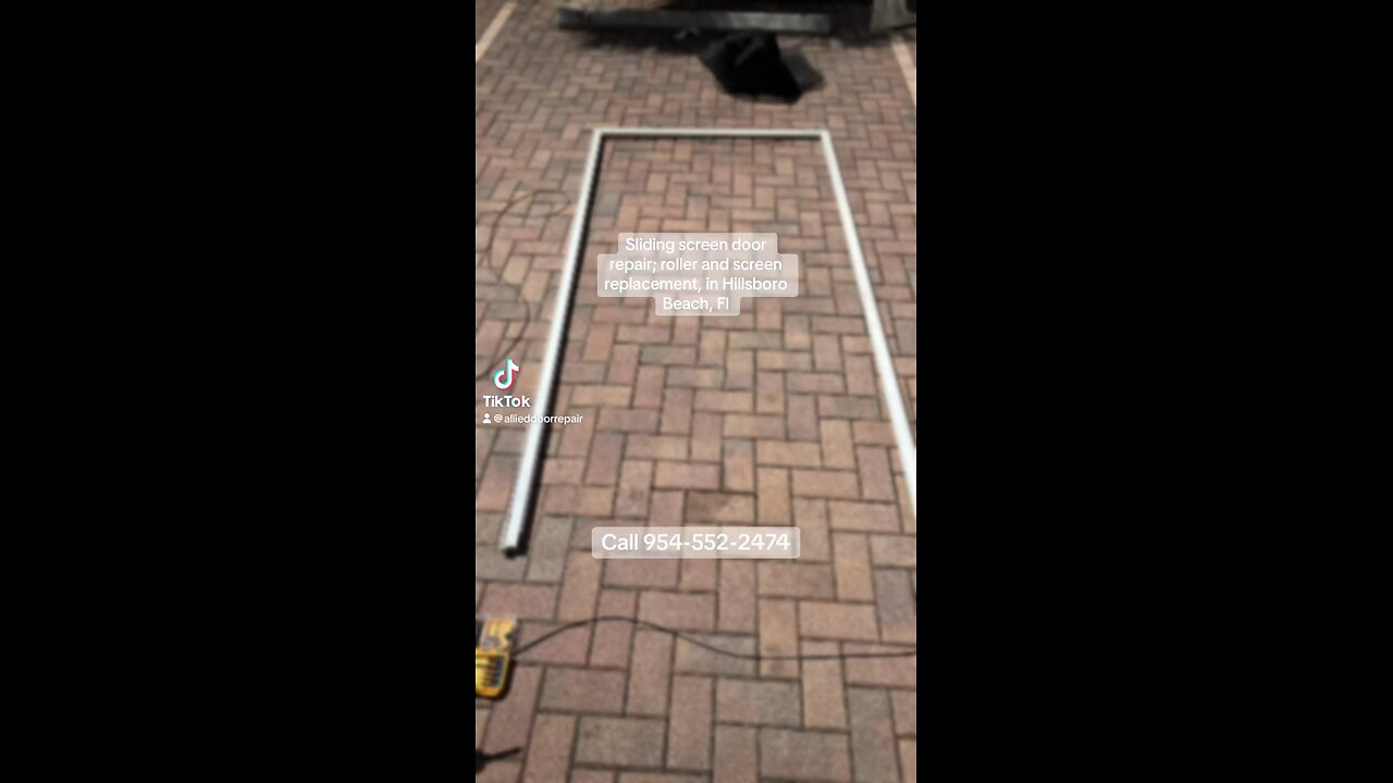 Sliding screen door rescreening and roller replacement in Hillsboro Beach, Fl.