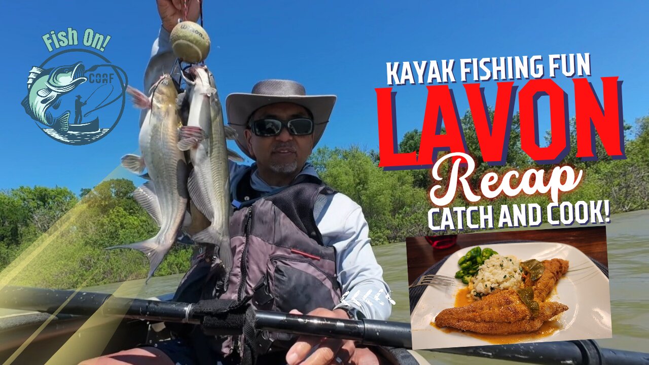 Check Out My Catch and Cook kayak juglining fishing video! #fishing #kayaking #catfishing