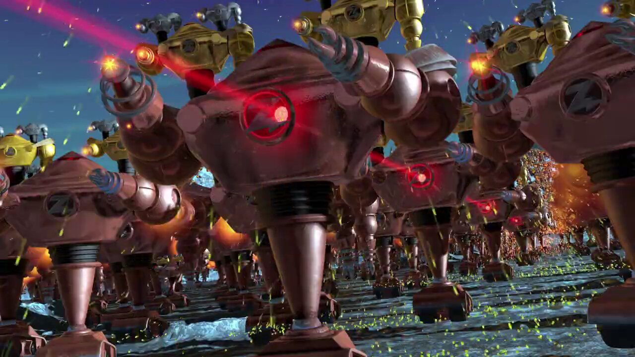Toy Story 2 Zurgbots Being Hit by Lasers