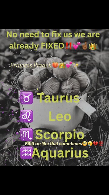 No need to fix us we are already fixed! ♒️♉️♌️♏️