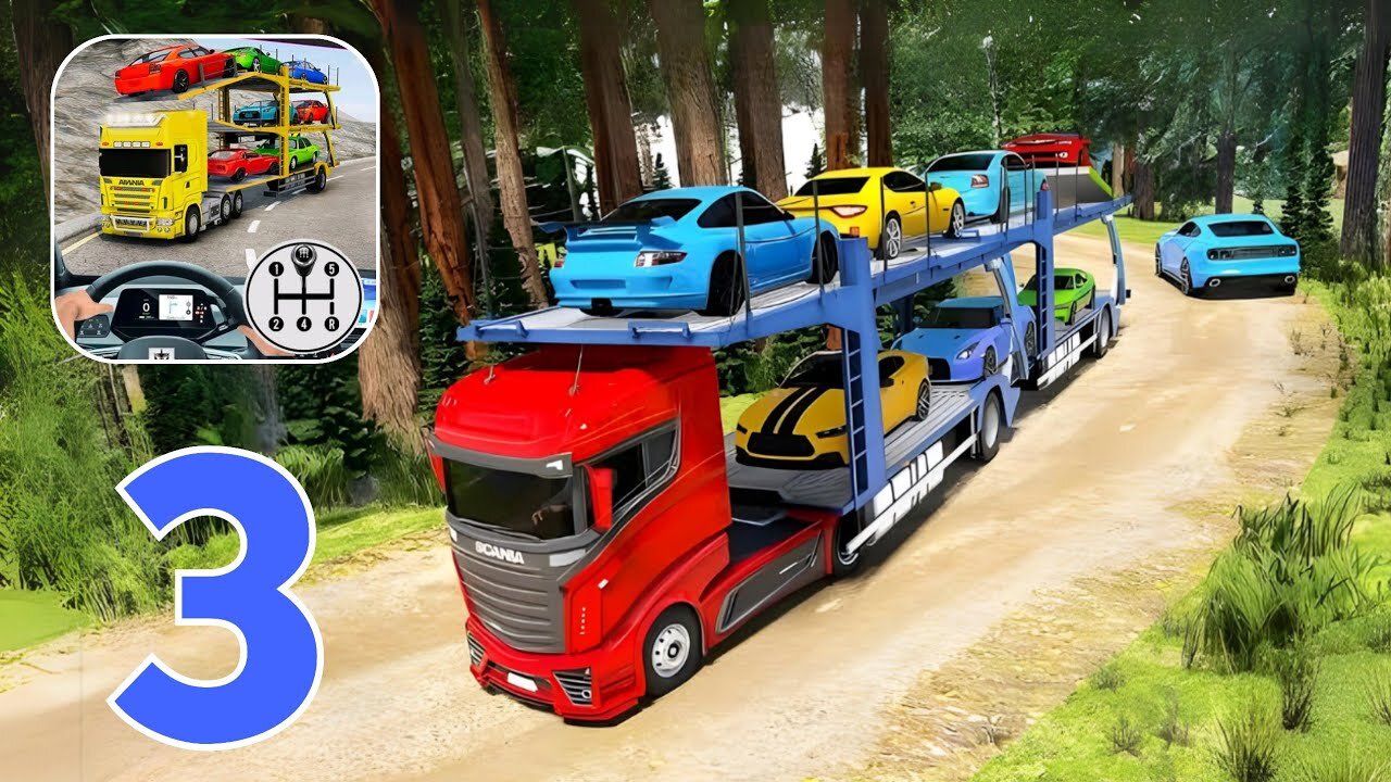 Car Transporter Trailer Truck - Gameplay Walkthrough | Part 3 (Android)
