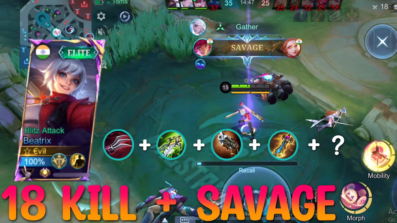Beatrix Best Build For All Guns | Savage Mythic Rank Push Solo | MLBB