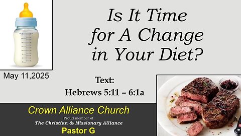 LIVE: Is It Time for Change in Your Diet? | Hebrews 5:11–6:1a | Spiritual Growth Message