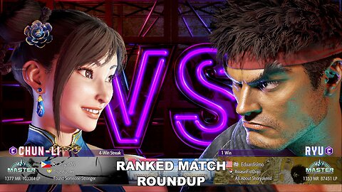 Kuya Kalbo SF6 Ranked Roundup. Chun Li Master Rank [Hori Fight Stick]
