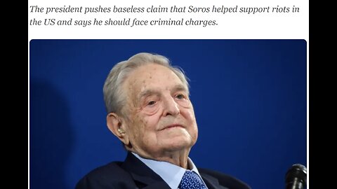 Trump threatens charges for George Soros