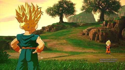 Super saiyan kid trunk vs super saiyan goten dragonball sparking zero