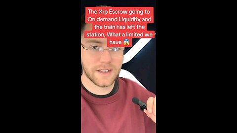 The Xrp Escrow going to On demand Liquidity and the train has left the station