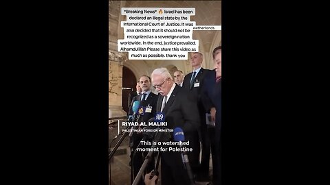 Breaking News* Israel has been declared an illegal state by the International Court of Justice.