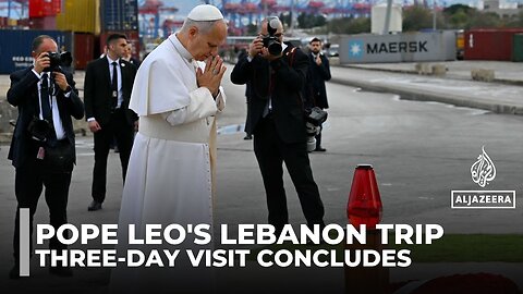 Pope Leo wraps up Lebanon visit with prayers at site of Beirut port blast