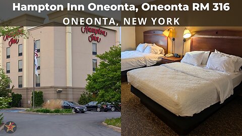 Hampton Inn, Oneonta, Oneonta, New York (RM. 314 two Queen, Room Tour)