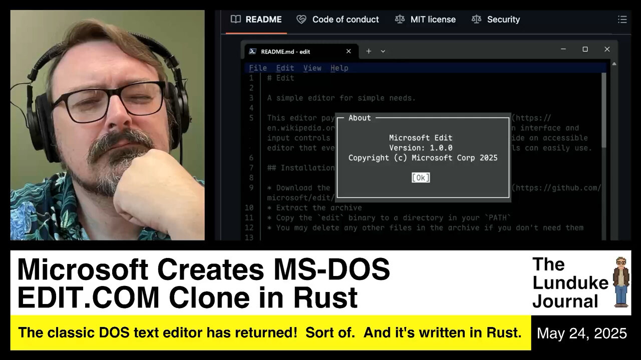 Microsoft Creates MS-DOS EDIT Clone in Rust