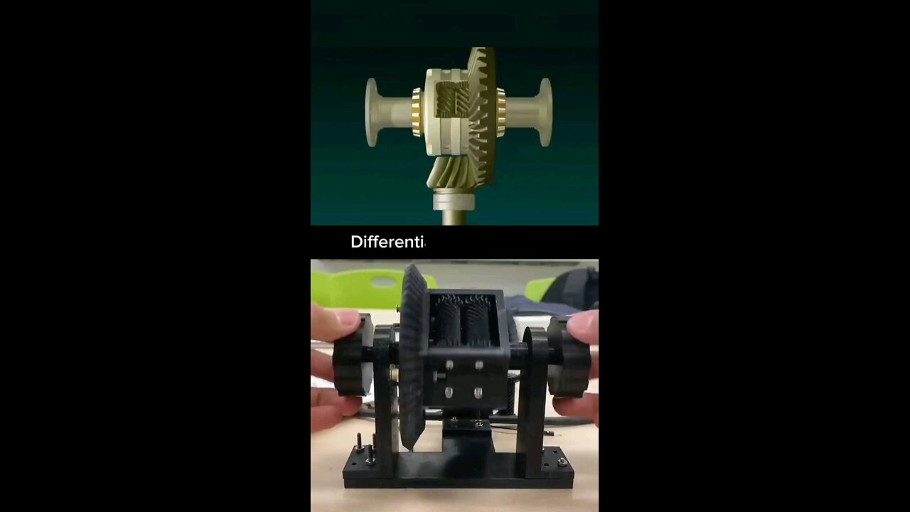 Differential gear setup