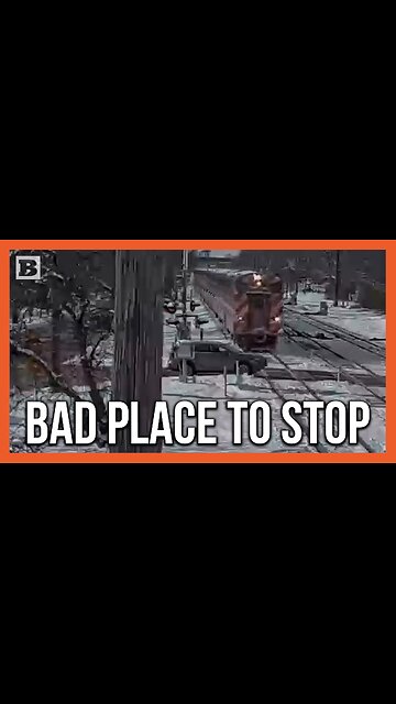 Train Demolishes Car Stopped on Rail Road Track, Driver Suffers Only Minor Injuries