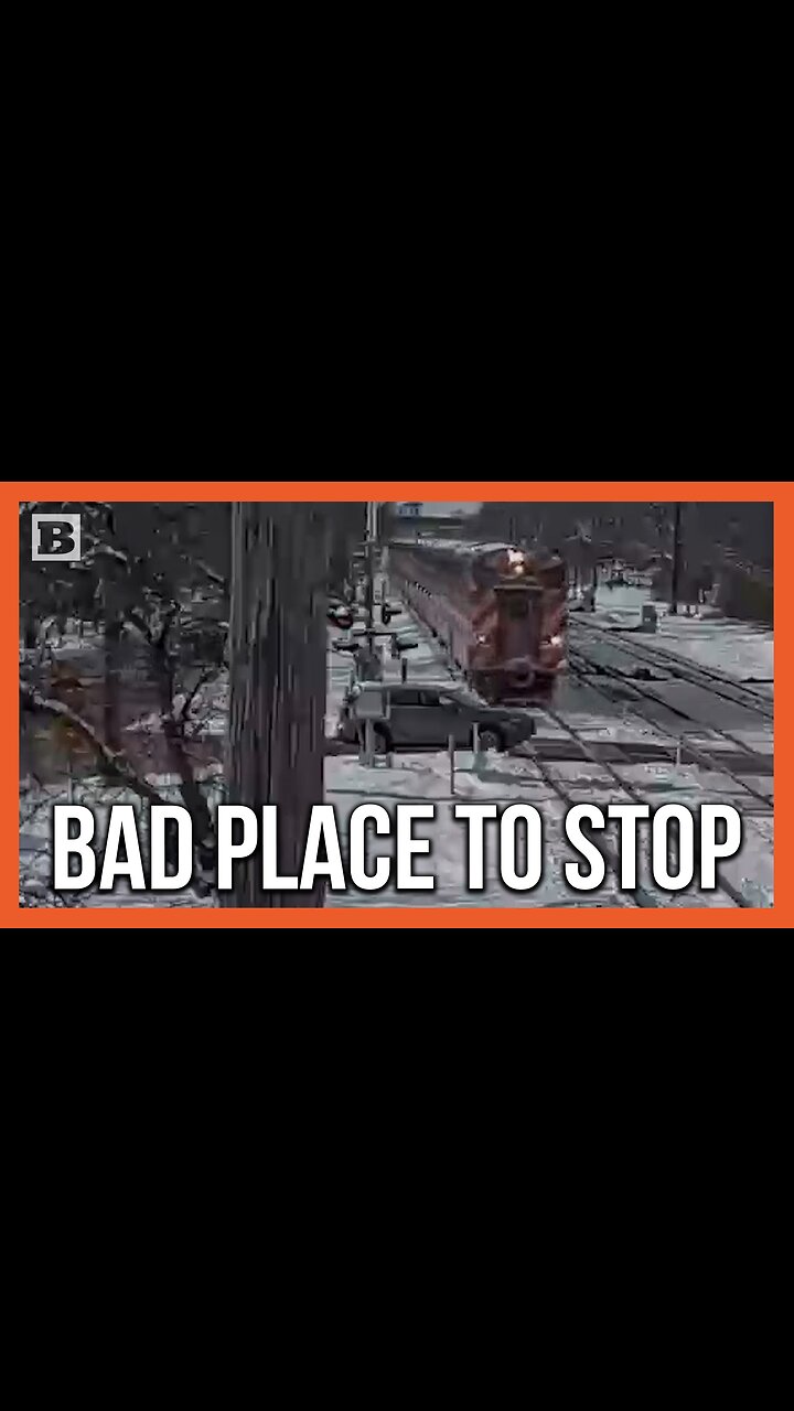 Train Demolishes Car Stopped on Rail Road Track, Driver Suffers Only Minor Injuries