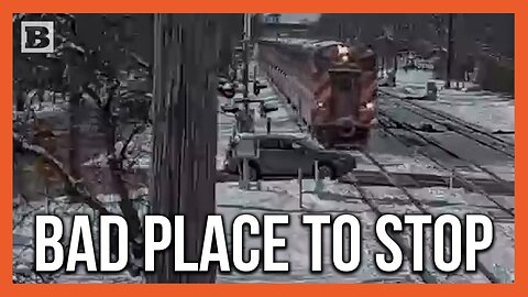 Train Demolishes Car Stopped on Rail Road Track, Driver Suffers Only Minor Injuries