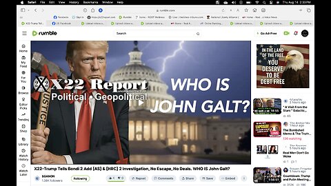 X22-Trump Tells Bondi 2 Add [AS] & [HRC] 2 Investigation, No Escape, No Deals. WHO IS John Galt?