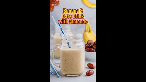 ASMR Banana Date Almond Shake 🥤 | So Satisfying!