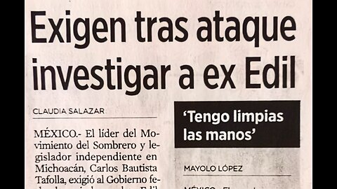 🇲🇽 Magnicidio de CARLOS MANZO "resuelto"