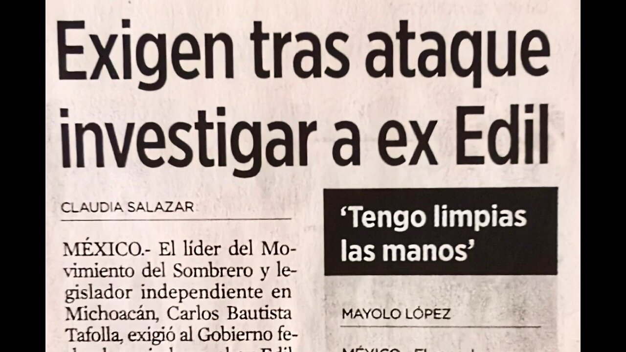 🇲🇽 Magnicidio de CARLOS MANZO "resuelto"