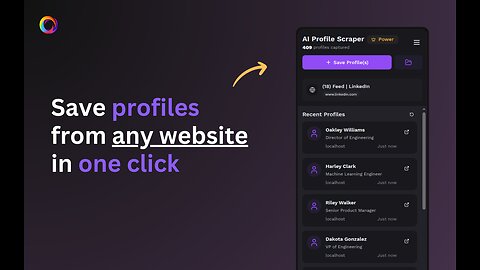 ProfileSpider: Instantly Scrape & Save Any Profile from Any Website with One Click!