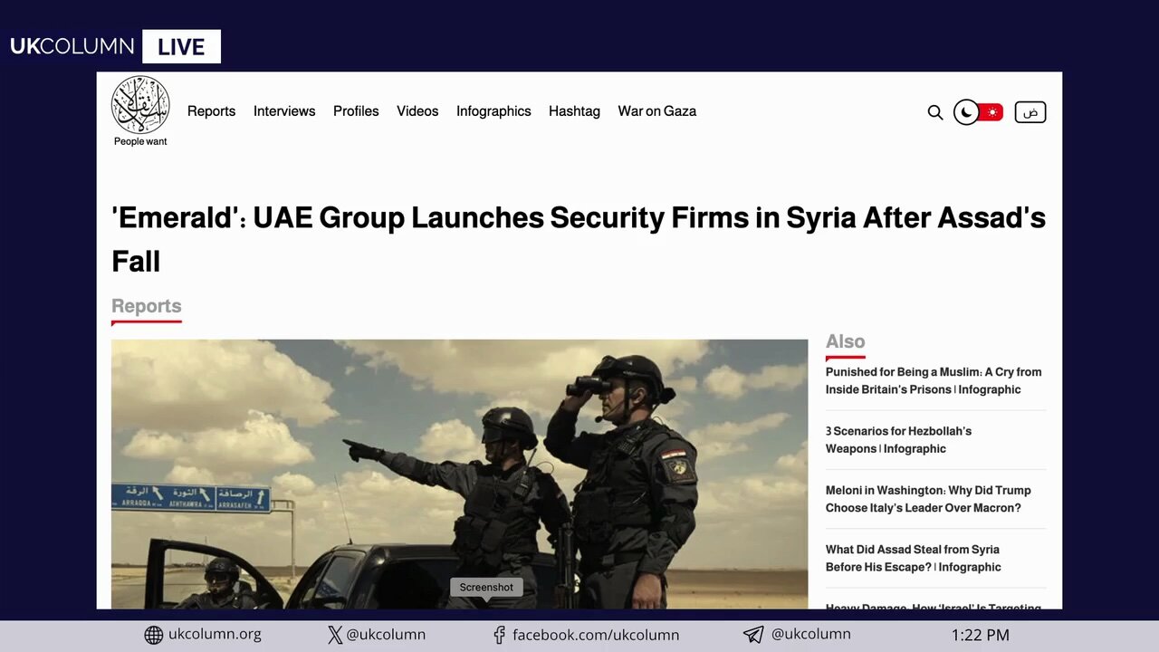 From Guns to NGOs: Emerald Solutions’ Perfect Timing to Rebuild Syria—One Private Contract at a Time
