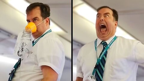 Flight Attendant REALLY Wants Your Attention