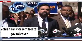 Zohran calls for rent freezes gov takeover