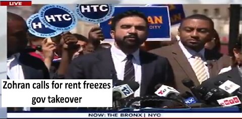 Zohran calls for rent freezes gov takeover