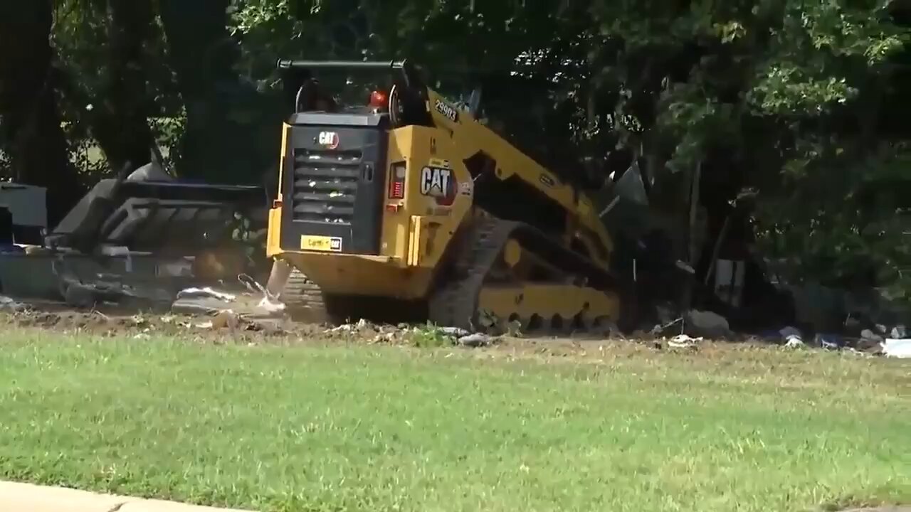 This decaying homeless encampment is currently being cleared and cleaned up in Washington, D.C.