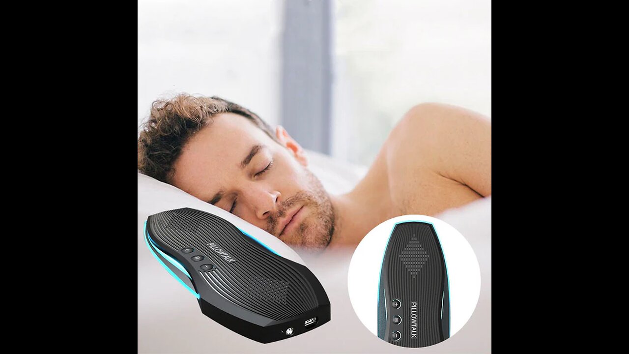 Portable & Rechargeable Under-Pillow Bluetooth Speaker, No Electronic Radiation, with HD Microphone