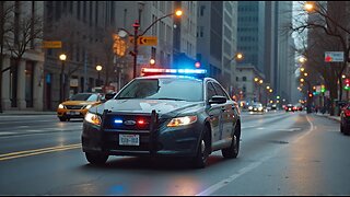 Metro Police Car Driving On the Road