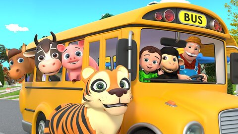 Wheels on the Bus (Farm & Animal Version) | Kids Sing-Along | Newborn Baby Songs & Nursery Rhymes