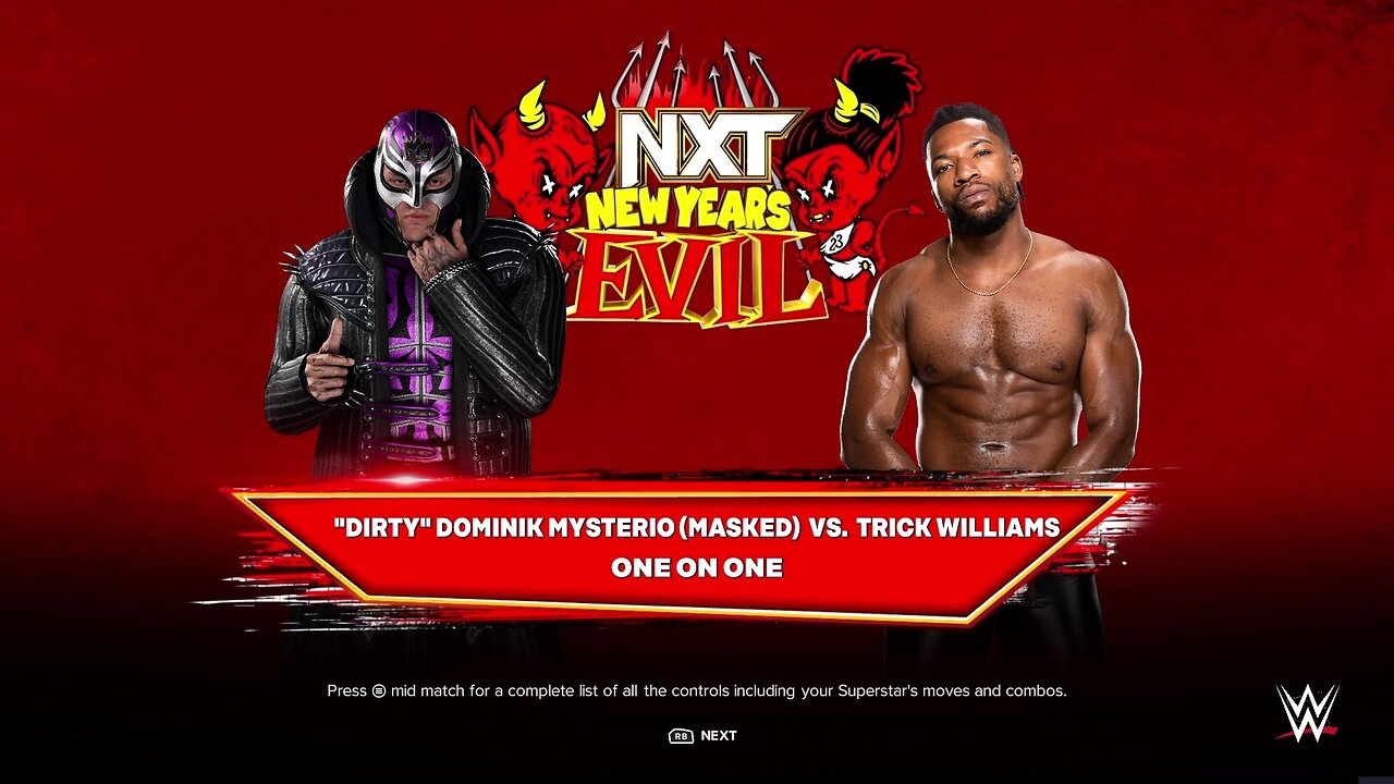 WWE 2k24 Dominik Mysterio Masked vs Trick Williams