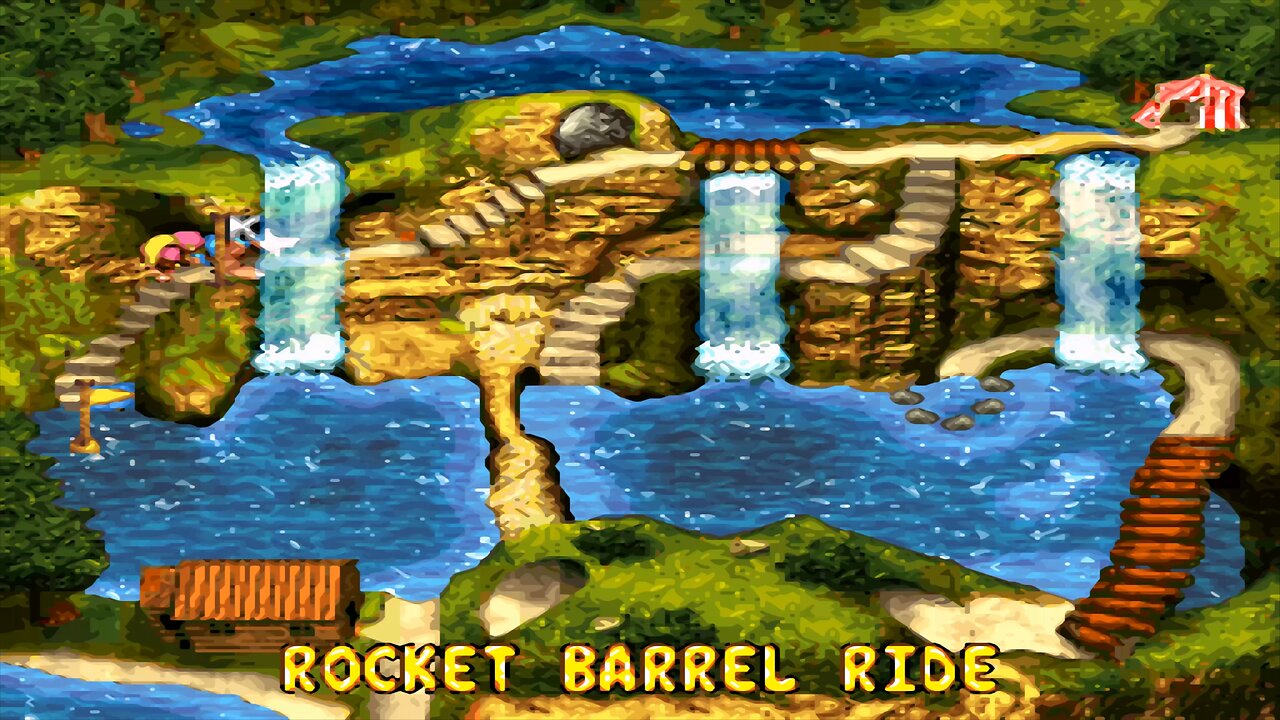 D.K.C. 3™ : DIXIE KONG'S Double Trouble! / ACT #3. COTTON-TOP COVE / A3#2. ROCKET BARREL RIDE! DK