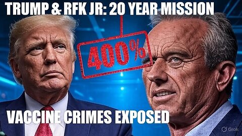 20 YEARS IN THE MAKING: Trump & RFK Jr Expose Vaccine CRIMES AGAINST HUMANITY