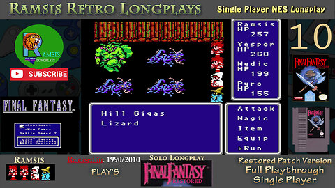 Final Fantasy Restored + (NES) | Giants and Lizards and Earth Cave | Episode #10
