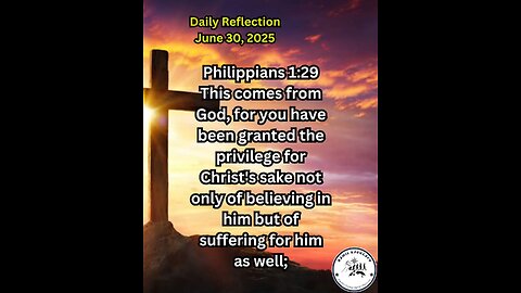 Daily Reflection June 30, 2025 #faith #bible #reflection