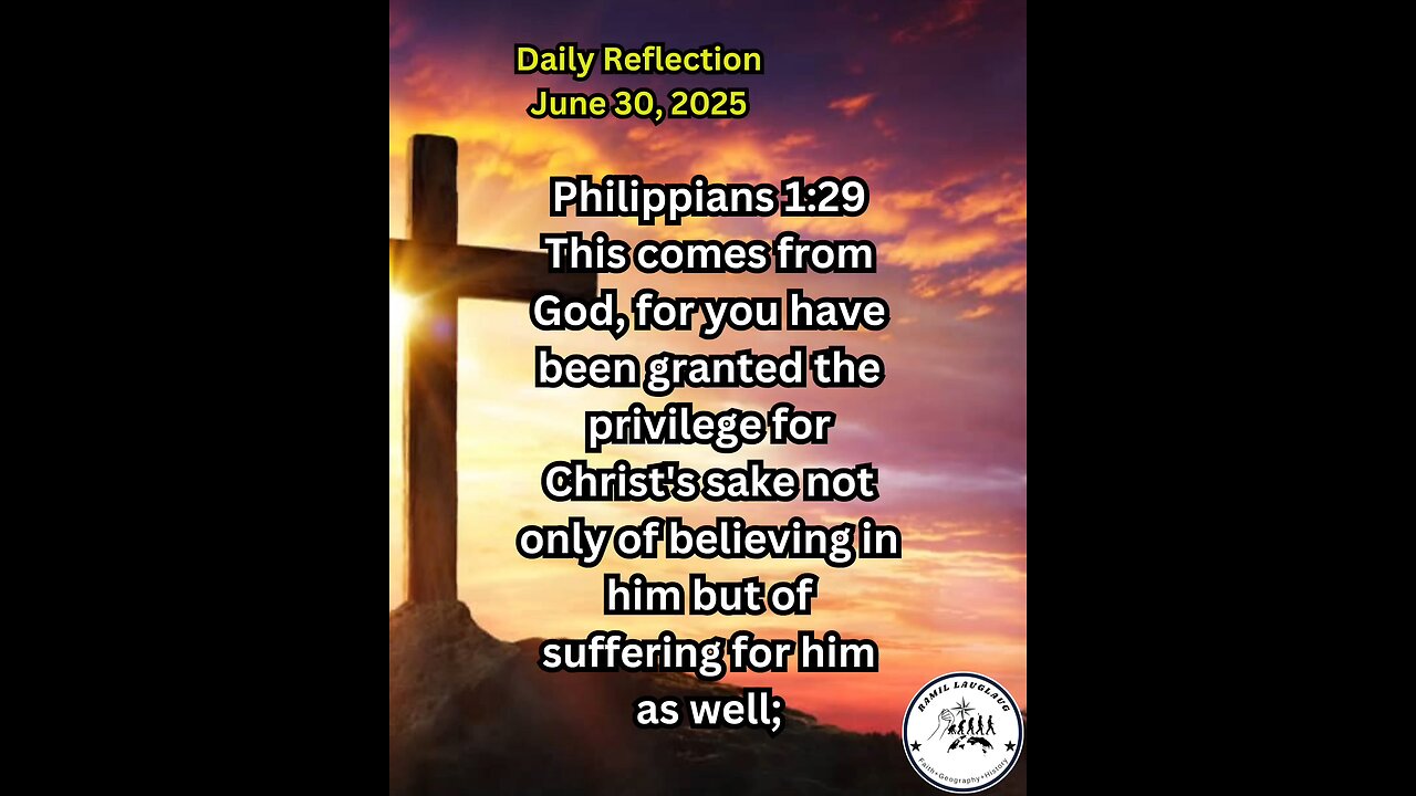 Daily Reflection June 30, 2025 #faith #bible #reflection