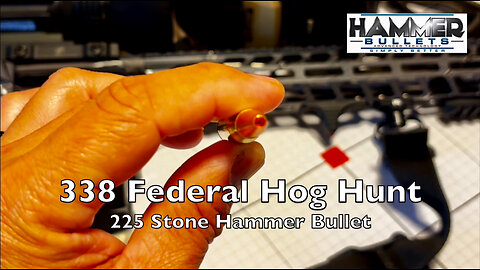 Hog Hunt 338 Federal 225 Stone Hammer Bullet