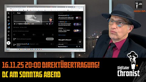Aufzeichnung vom 16.11.25 Direktübertragung! DC am Sonntag Abend