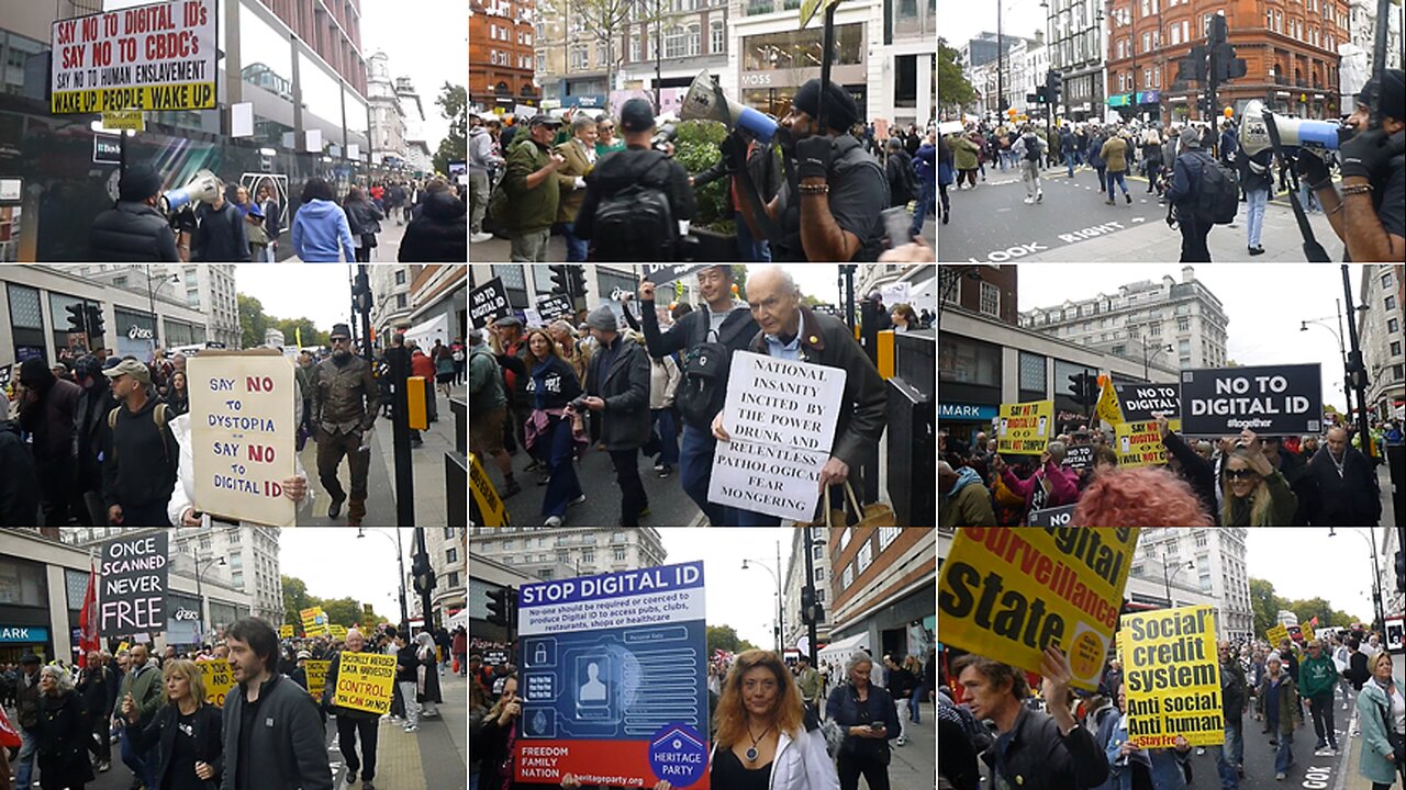 LONDON 4: NO to DIGITAL ID – SAY NO TO HUMAN ENSLAVEMENT. WAKE UP PEOPLE. Once scanned, NEVER FREE!