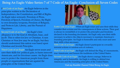 Being An Eagle-Video Series-7 of 7 Code of An Eagle: Conclusion all Seven Codes