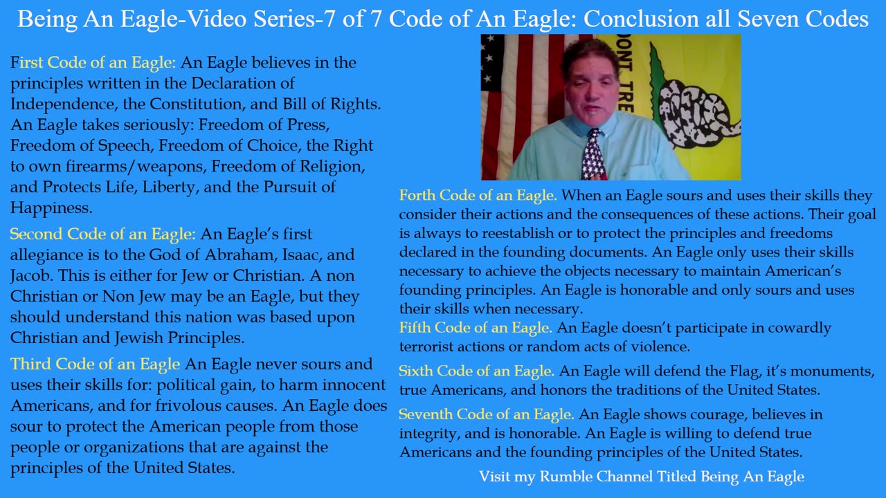 Being An Eagle-Video Series-7 of 7 Code of An Eagle: Conclusion all Seven Codes