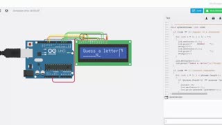 Hangman Game Running on Arduino - Code and Simulation on #Tinkercad #AeroArduino