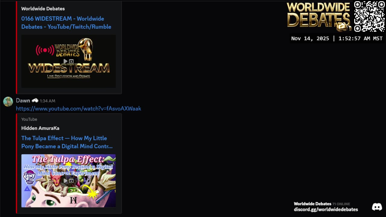 0167 WIDESTREAM - Worldwide Debates - YouTube/Twitch/Rumble