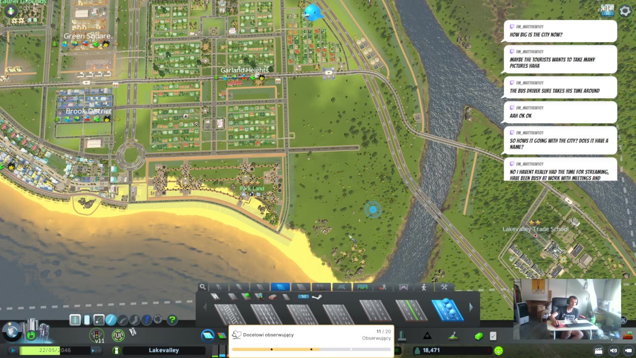 🏙 Cities: Skylines – Mission: 1M citizens, Stream no.8, Currently: 16000. 🏙