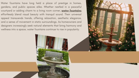 The Enduring Appeal of Water Fountains: A Timeless Touch of Elegance