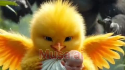 Chick Save Baby From giant gorilla