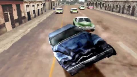 High speed chase of a 1954 Chevrolet 3100 pickup truck in Havana Cuba in the game Driver 2 - Part 1